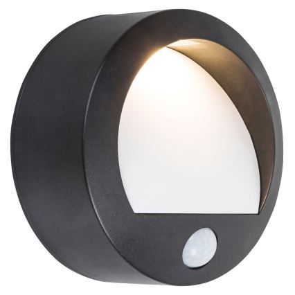 Rabalux - LED Āra sienas lampa ar sensoru LED/1,5W/3xAA IP44, melna