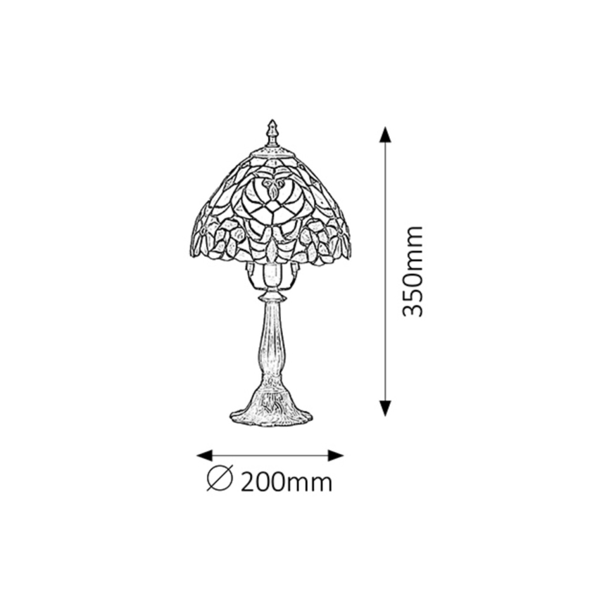 Rabalux - Tiffany vitrāžas galda lampa 1xE14/40W/230V