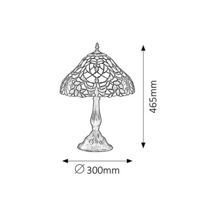 Rabalux - Tiffany vitrāžas galda lampa 1xE27/60W/230V
