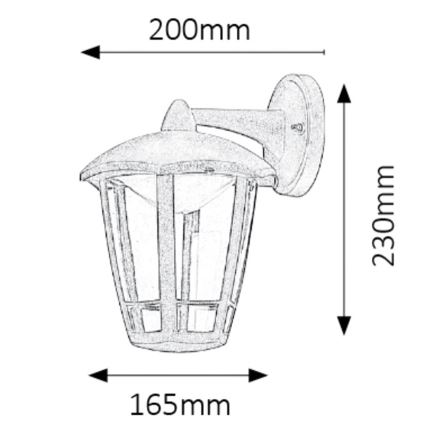 Rabalux - Āra LED sienas gaismeklis LED/8W/230V IP44