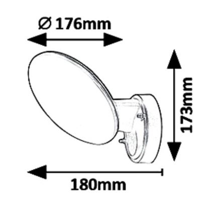 Rabalux 8134 - Āra LED sienas gaismeklis VARNA LED/12W/230V IP54