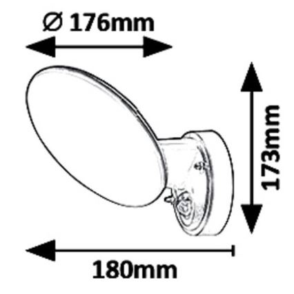 Rabalux - LED Āra sienas lampa ar sensoru LED/12W/230V IP54