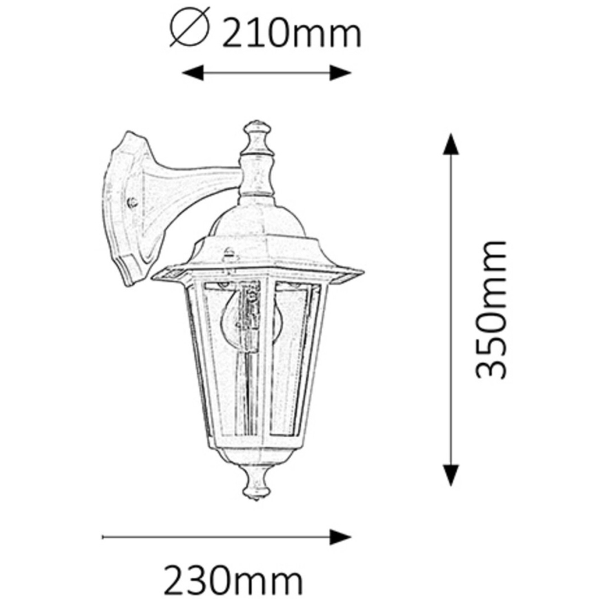 Rabalux - Āra sienas lampa  1xE27/60W/230V