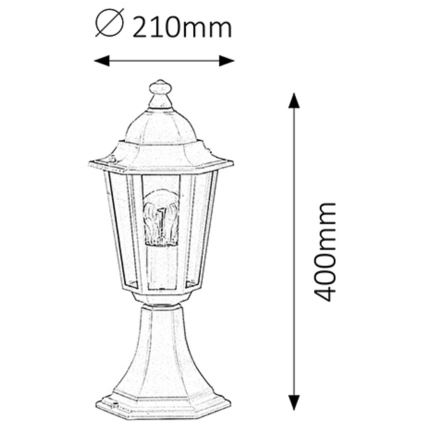 Rabalux - Āra lampa 1xE27/60W/230V