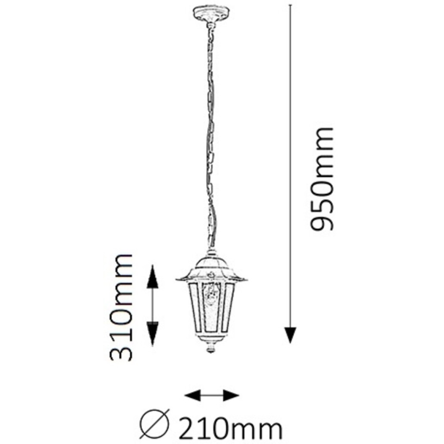 Rabalux 8207 - Āra lustra VELENCE 1xE27/60W/230V