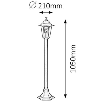 Rabalux - Āra lampa 1xE27/60W/230V 105 cm