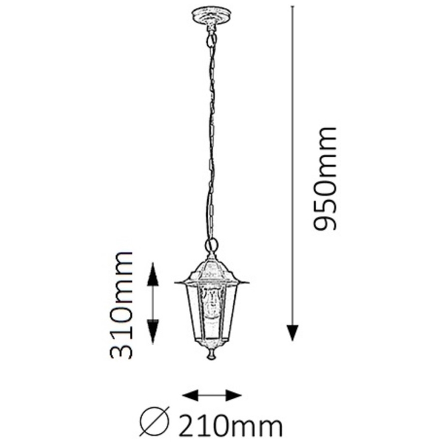 Rabalux 8238 - Āra lustra VELENCE 1xE27/60W/230V