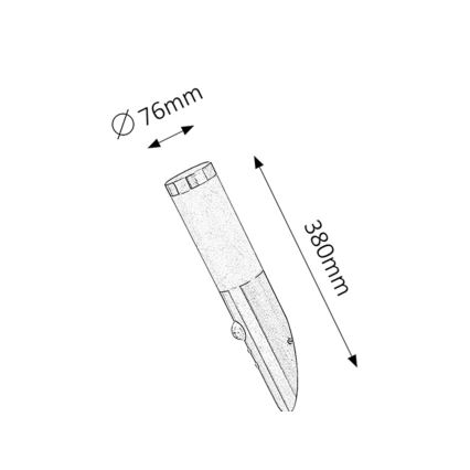 Rabalux 8266 - Āra Sienas Apgaismojums ar sensoru INOX TORCH 1xE27/25W/230V