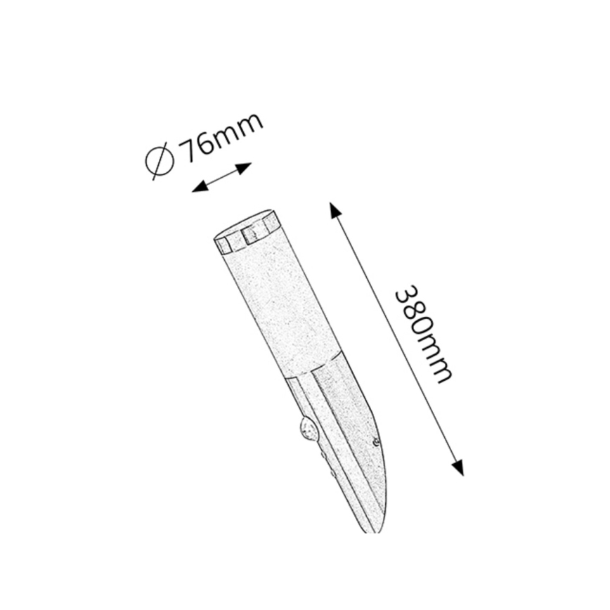 Rabalux 8266 - Āra Sienas Apgaismojums ar sensoru INOX TORCH 1xE27/25W/230V