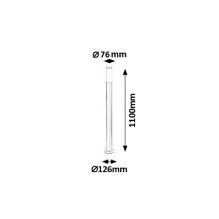 Rabalux 8268 - Āra lampa ar sensoru INOX TORCH IP44