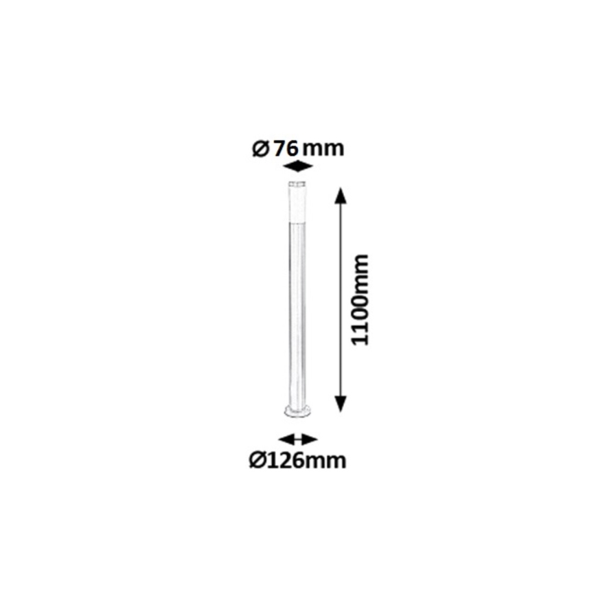 Rabalux 8268 - Āra lampa ar sensoru INOX TORCH IP44