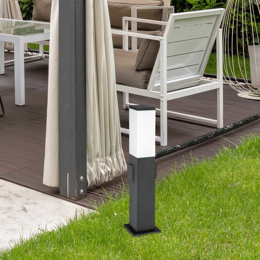 Rabalux - Āra lampa ar 2 kontaktligzdām 1xE27/60W/230V IP44 SCHUKO