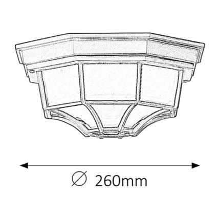 Rabalux - Āra griestu gaismeklis 1xE27/100W/230V IP44