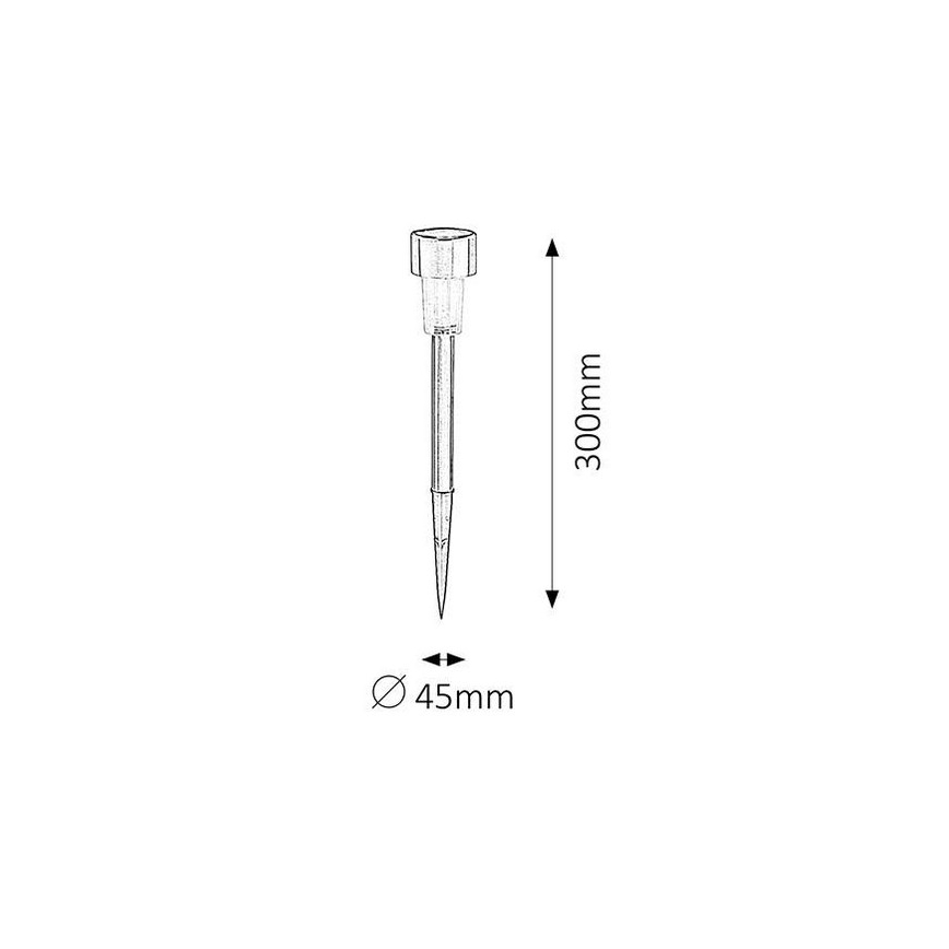 Rabalux - LED saules gaismeklis LED/0,1W/1xNi-MH 400 mAh IP44