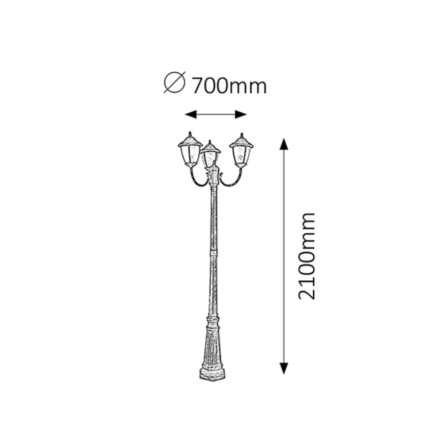 Rabalux - Āra lampa 3xE27/60W/230V 210 cm
