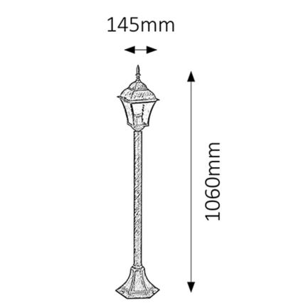 Rabalux 8395 - Āra lampa TOSCANA 1xE27/60W/230V