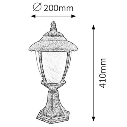 Rabalux - Āra lampa 1xE27/60W/230V