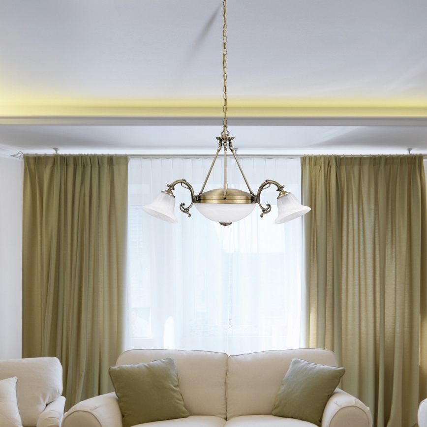 Rabalux 8553 - lustra uz ķēdes ORCHIDEA 3xE14/40W+2xE27/60W