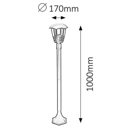 Rabalux - Āra lampa 1xE27/60W/230V IP44 1 m