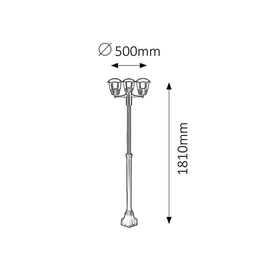 Rabalux - Āra lampa 3xE27/60W/230V IP44 1,81 m