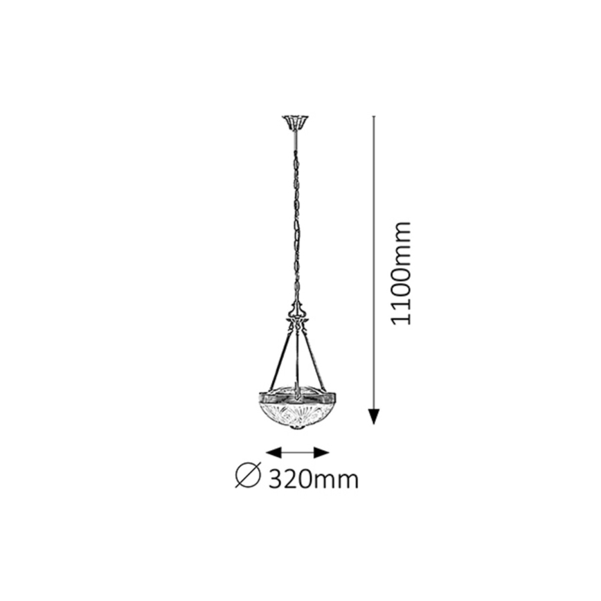 Rabalux 8637 - lustra uz ķēdes ANNABELLA 2xE27/60W/230V