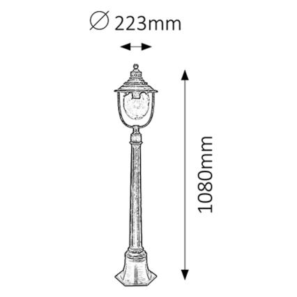 Rabalux 8679 - Āra lampa BARCELONA 1xE27/60W/230V