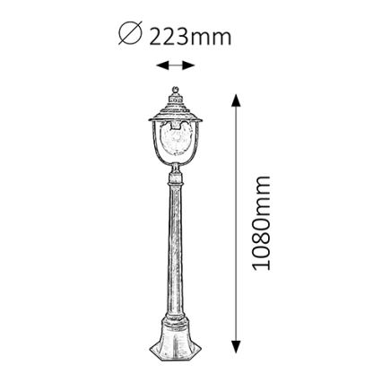 Rabalux 8679 - Āra lampa BARCELONA 1xE27/60W/230V