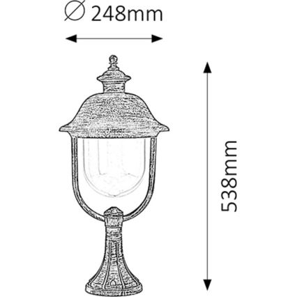 Rabalux - Āra lampa 1xE27/100W IP44