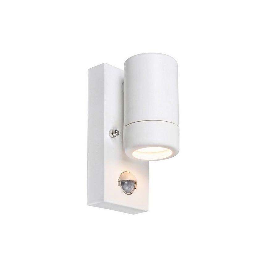 Rabalux 8838 - Āra sienas gaismeklis ar sensoru MEDINA 1xGU10/10W/230V IP44 balts