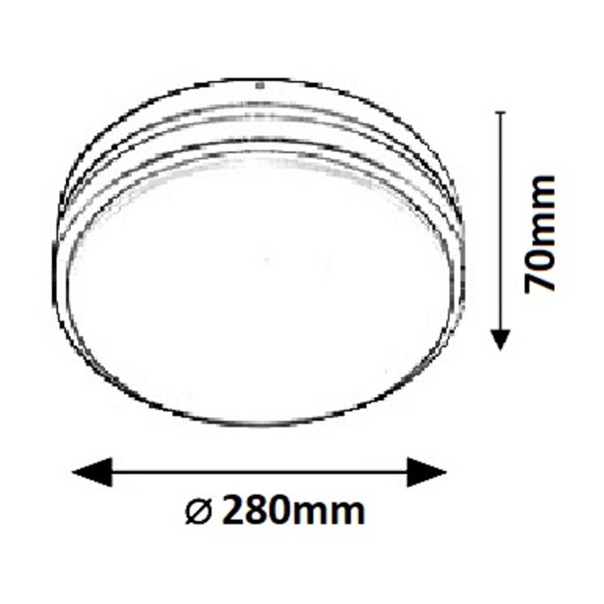 Rabalux - LED āra griestu gaismeklis HAMBURG LED/12W/230V IP44