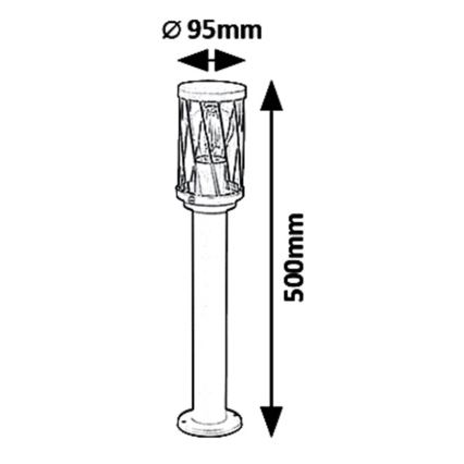 Rabalux 8889 - Āra lampa BUDAPEST 1xE27/40W/230V IP44