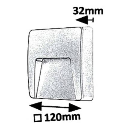 Rabalux 8893 - Āra LED sienas gaismeklis TRENTO LED/3W/230V IP65