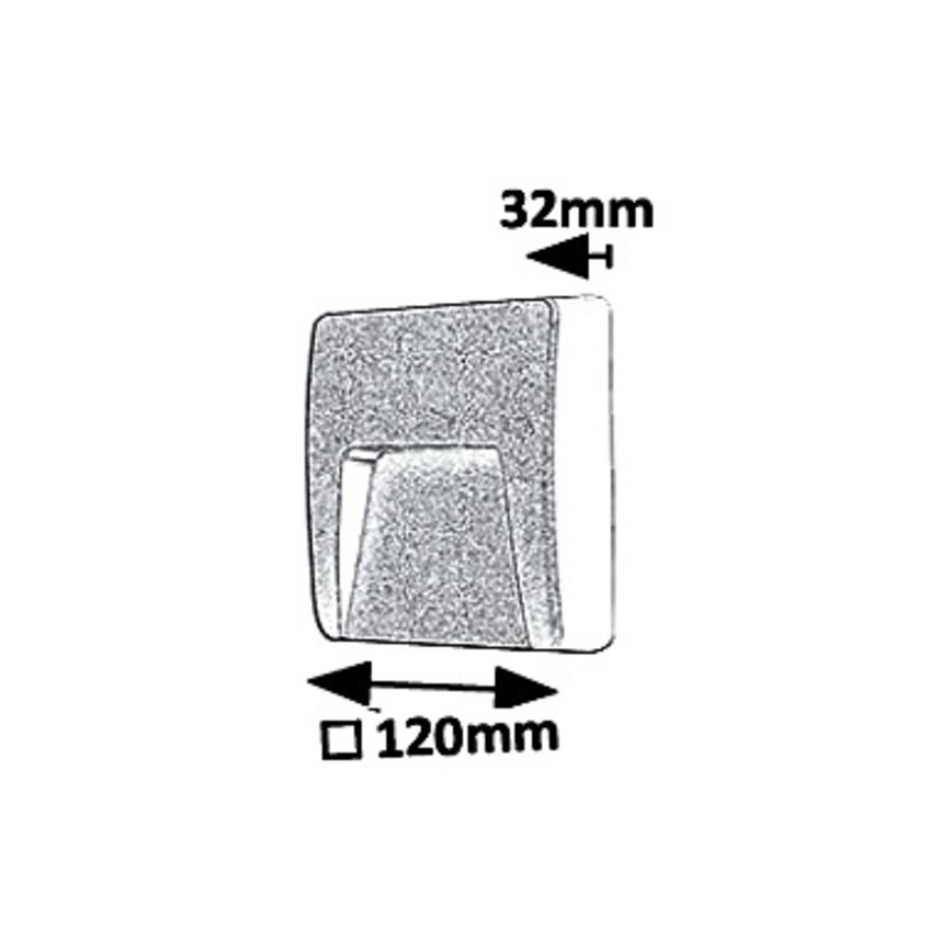 Rabalux 8894 - Āra LED sienas gaismeklis TRENTO LED/3W/230V IP65