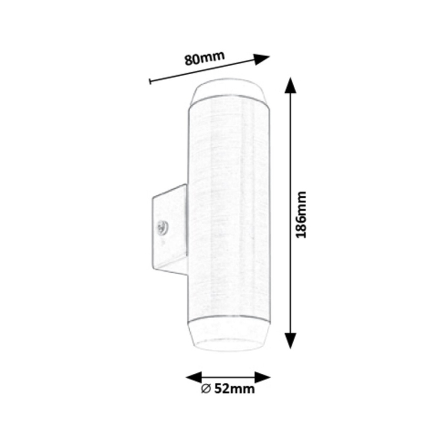 Rabalux - Āra LED sienas gaismeklis 2xLED/4W/230V bronzas IP44