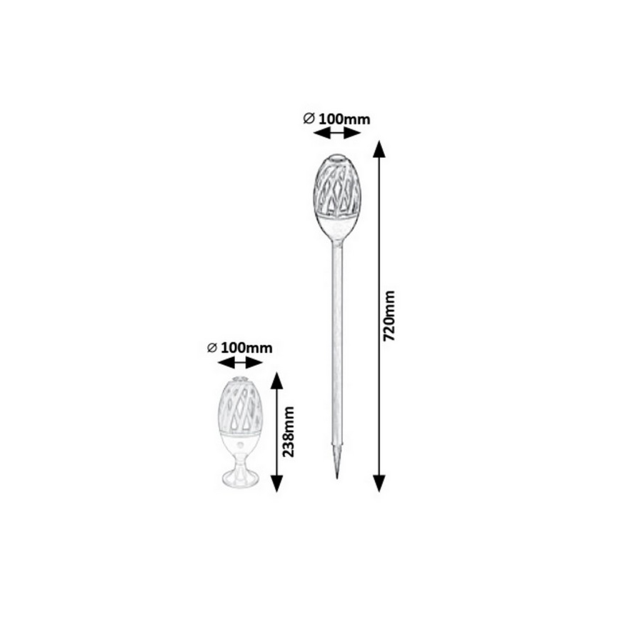 Rabalux - LED Āra lampa LED/5W/ar uzlādējamu USB bateriju IP65