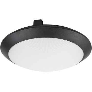 Rabalux - Āra griestu lampa ar kustības sensoru 1xE27/9W/230V IP65 Ø 30 cm melna