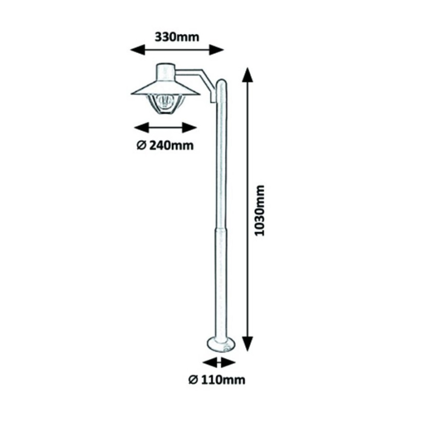 Rabalux - Āra lampa 1xE27/10W/230V IP44