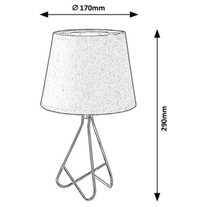 Rabalux - Galda lampa 1xE14/40W/230V melna/zelta