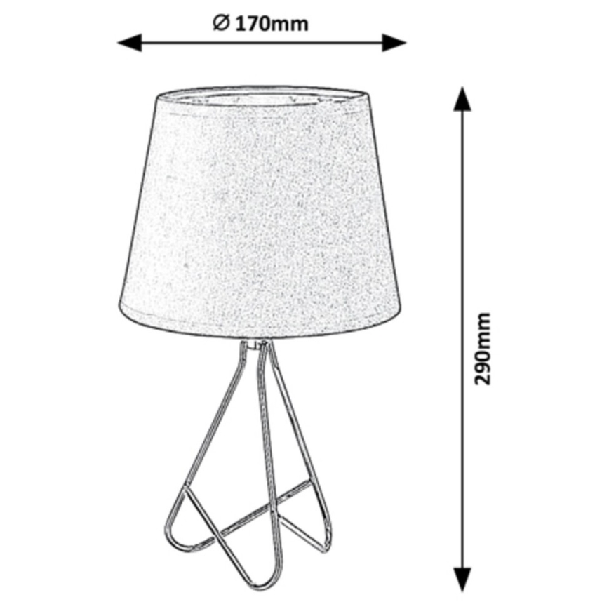 Rabalux - Galda lampa 1xE14/40W/230V melna/zelta