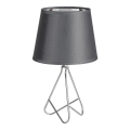 Rabalux - Galda lampa 1xE14/40W/230V pelēka/spīdīgi hromēts