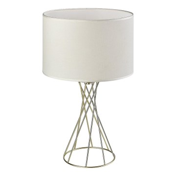 Rabalux - Galda lampa 1xE27/40W/230V zeltaina/balta