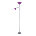 Rabalux - Grīdas lampa 1xE27/100W+E14/25W pelēka/violeta