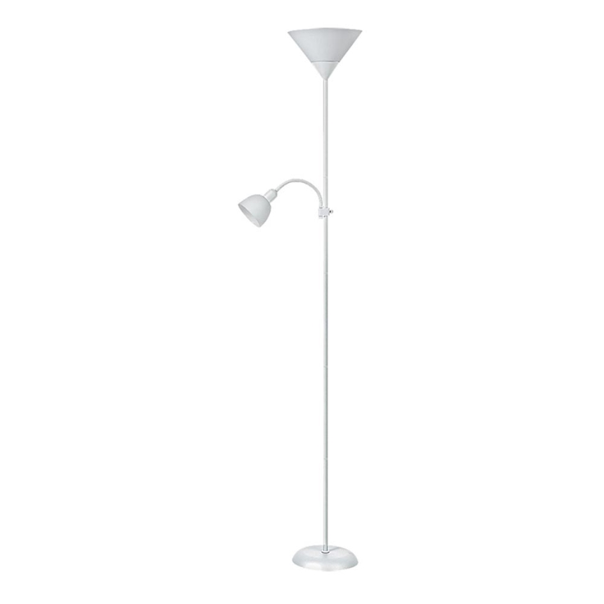 Rabalux - Grīdas stāvlampa 1xE27/100W+E14/25W balta