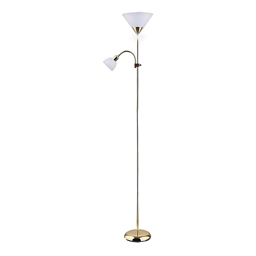 Rabalux - Grīdas stāvlampa 1xE27/100W+E14/25W zelta/balta