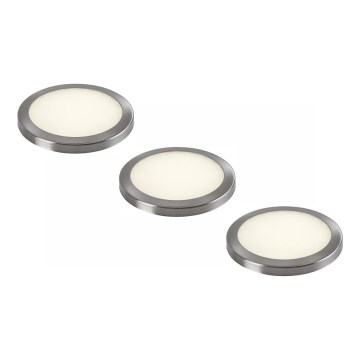 Rabalux - KOMPLEKTS 3x LED Aptumšojams skapja apgaismojums 3xLED/1W/230V 4000K