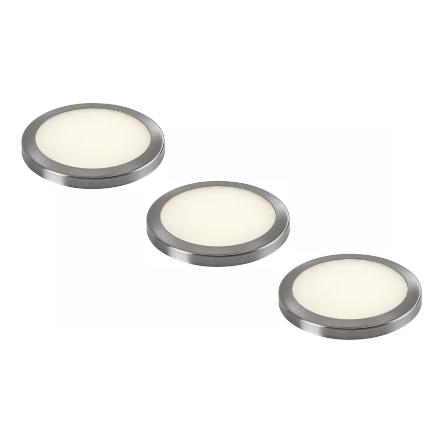 Rabalux - KOMPLEKTS 3x LED Aptumšojams skapja apgaismojums 3xLED/1W/230V 4000K