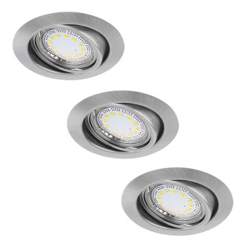 Rabalux - Komplekts 3x LED iebūvējami griestu gaismekļi 1xGU10/3W/230V IP40