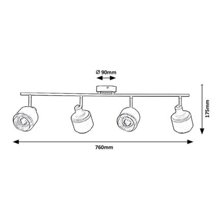 Rabalux - Lampa 4xE14/40W/230V