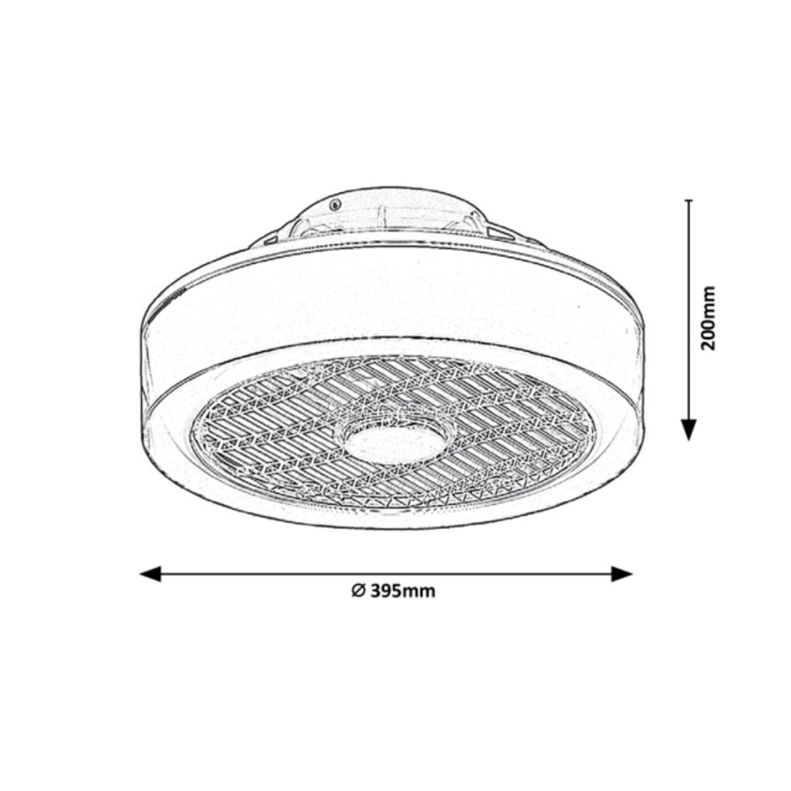 Rabalux - LED Aptumšojama griestu lampa ar ventilatoru LED/30W/230V 3000-6000K + tālvadības pults