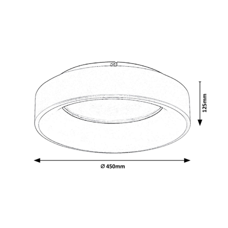 Rabalux - LED Aptumšojama griestu lampa LED/24W/230V apaļa 3000-6000K + tālvadības pults